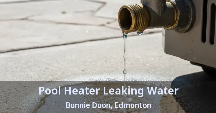 Pool Heater Leaking Water Bonnie Doon, Edmonton - AB Pool Heater Leaking Water Bonnie Doon, Edmonton - AB